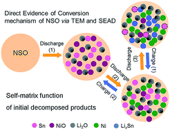Graphical abstract: Direct evidence of a conversion mechanism in a NiSnO3 anode for lithium ion battery application