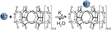 Graphical abstract: Binding affinities of cucurbit[n]urils with cations