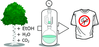 Graphical abstract: OrganoSoxhlet: circular fractionation to produce pulp for textiles using CO2 as acid source