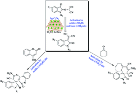 Graphical abstract: Site-specific role of bifunctional graphitic carbon nitride catalyst for the sustainable synthesis of 3,3-spirocyclic oxindoles in aqueous media