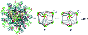 Graphical abstract: Amplification of weak chiral inductions for excellent control over the helical orientation of discrete topologically chiral (M3L2)n polyhedra