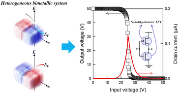 Graphical abstract: Guiding charge injection in Schottky-barrier transistors through the spatial Fermi-level gradients of heterogeneous bimetallic systems