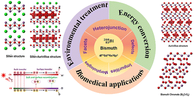 Graphical abstract: One bismuth three benefits: an overview of bismuth-based photocatalysts for energy conversion, environmental treatment and biomedical applications