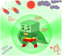Graphical abstract: Enhanced stability and optical performance of CsPbBr3@FAPbBr3 core–shell perovskite nanocrystals