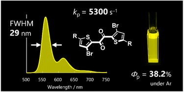 Graphical abstract: Fast, efficient, narrowband room-temperature phosphorescence from metal-free 1,2-diketones: rational design and the mechanism