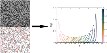 Graphical abstract: Local area distribution of quasi-2D colloidal dispersions and its relation to particle diffusion: a Voronoi tessellation approach
