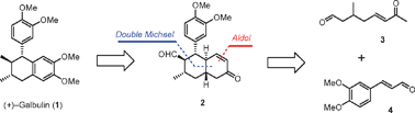 Graphical abstract: Enantioselective total synthesis of (+)-galbulinvia organocatalytic domino Michael–Michael–aldol condensation