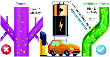 Graphical abstract: In situ Ga-alloying in germanium nano-twists by the inhibition of fractal growth with fast Li+-mobility