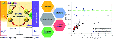 Graphical abstract: Electrospun nanostructures for conversion type cathode (S, Se) based lithium and sodium batteries