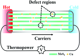 Graphical abstract: Defect modification engineering on a laminar MoS2 film for optimizing thermoelectric properties