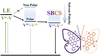 Graphical abstract: Symmetry breaking charge separation in linked violanthrone dimers