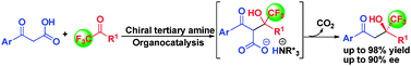 Graphical abstract: Biomimetic catalytic enantioselective decarboxylative aldol reaction of β-ketoacids with trifluoromethyl ketones