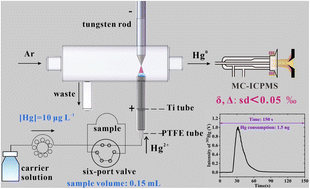 Graphical abstract: Rapid determination of Hg isotopes in low concentration water samples by flow injection-plasma electrochemical vapor generation