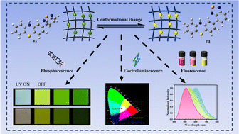 Graphical abstract: Color-tunable fluorescence, phosphorescence and electroluminescence from single-chromophore polymers