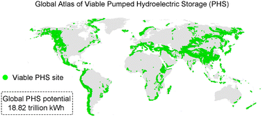 Graphical abstract: Environmental and geographic constraints shape global pumped hydroelectric storage for long-duration energy storage