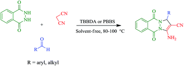 Graphical abstract: One-pot synthesis of 1H-pyrazolo[1,2-b]phthalazine-5,10-dione derivatives under solvent-free conditions