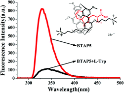 Graphical abstract: A novel functionalized pillar[5]arene-based selective amino acid sensor for l-tryptophan