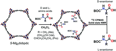 Graphical abstract: S-Mg2(dobpdc): a metal–organic framework for determining chirality in amino acids