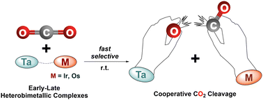 Graphical abstract: CO2 cleavage by tantalum/M (M = iridium, osmium) heterobimetallic complexes