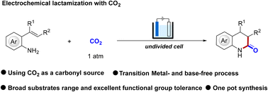 Graphical abstract: Electrochemical lactamization with CO2