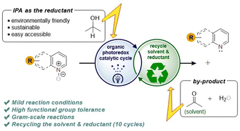 Graphical abstract: Deoxygenation of N-heterocyclic N-oxides using isopropanol as a recyclable reductant