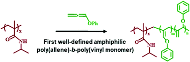 Graphical abstract: First polyallene-based well-defined amphiphilic diblock copolymer via RAFT polymerization