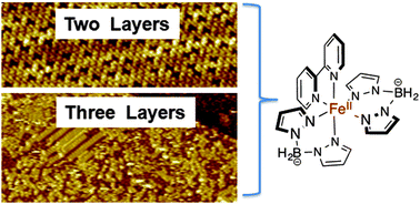 Graphical abstract: Iron(ii) spin crossover films on Au(111): scanning probe microscopy and photoelectron spectroscopy