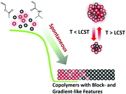 Graphical abstract: Thermosensitive spontaneous gradient copolymers with block- and gradient-like features