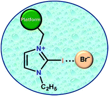 Graphical abstract: Aryl-platform-based tetrapodal 2-iodo-imidazolium as an excellent halogen bond receptor in aqueous medium