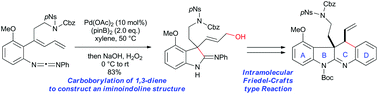 Graphical abstract: Palladium-catalyzed intramolecular carboborylation of 1,3-diene and synthesis of ABCD ring of communesins