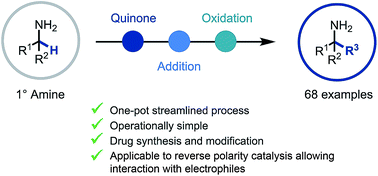 Graphical abstract: Primary α-tertiary amine synthesis via α-C–H functionalization