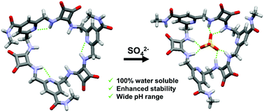 Graphical abstract: Receptors for sulfate that function across a wide pH range in mixed aqueous–DMSO media