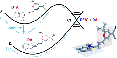 Graphical abstract: The origin of the solvent dependence of fluorescence quantum yields in dipolar merocyanine dyes