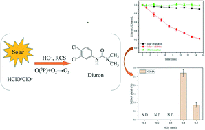 Graphical abstract: Elimination of micropollutants by the solar/chlorine process: contribution of reactive species and formation risk of NDMA