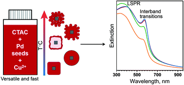 Graphical abstract: Shape control in seed-mediated synthesis of non-elongated Cu nanoparticles and their optical properties