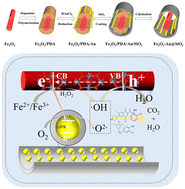 Graphical abstract: Promoted photo-Fenton reactivity through electron transfer between non-contacted Au nanoparticles and Fe2O3 nanowires in a confined space