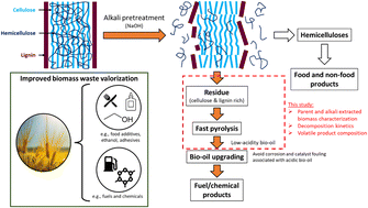 Graphical abstract: Thermochemical behavior of alkali pretreated biomass – a thermogravimetric and Py-GC/FID study