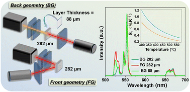 Graphical abstract: Influence of excitation and detection geometry on optical temperature readouts – reabsorption effects in luminescence thermometry