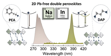 Graphical abstract: Self-trapped emissions in 2D lead-free halide perovskites driven by divalent spacer cations