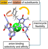 Graphical abstract: Reversing selectivity of bambusuril macrocycles toward inorganic anions by installing spacious substituents on their portals