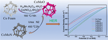 Graphical abstract: In situ generated α-Co(OH)2/Co3Mo derived from Co–Mo–N for enhanced electrochemical hydrogen evolution reaction