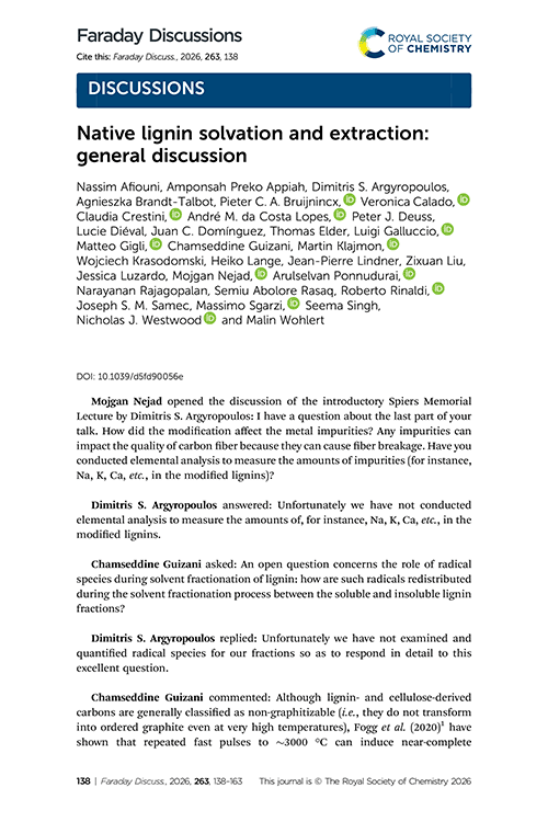 Native lignin solvation and extraction: general discussion