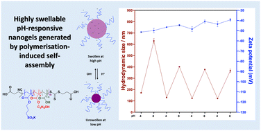 Graphical abstract: Highly swellable pH-responsive nanogels generated by polymerisation-induced self-assembly