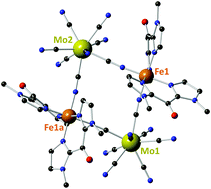 Graphical abstract: Photo- and thermo-induced spin crossover in a cyanide-bridged {MoV2FeII2} rhombus molecule
