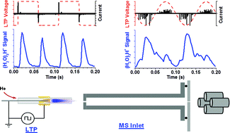 Graphical abstract: Time-resolved mass-spectral characterization of ion formation from a low-frequency, low-temperature plasma probe ambient ionization source