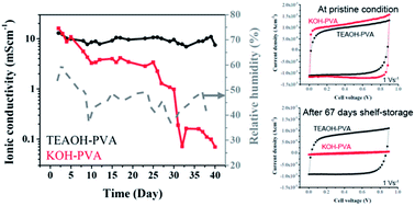 Graphical abstract: Alkaline quaternary ammonium hydroxides and their polymer electrolytes for electrochemical capacitors
