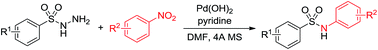 Graphical abstract: Palladium-catalyzed N-arylsulfonamide formation from arylsulfonyl hydrazides and nitroarenes