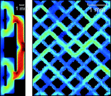 Graphical abstract: Large scale flow visualization and anemometry applied to lab-on-a-chip models of porous media