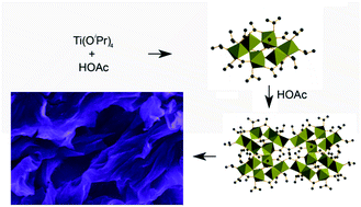 Graphical abstract: Sol–gel synthesis of 2-dimensional TiO2: self-assembly of Ti–oxoalkoxy–acetate complexes by carboxylate ligand directed condensation