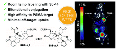 Graphical abstract: Chelation with a twist: a bifunctional chelator to enable room temperature radiolabeling and targeted PET imaging with scandium-44